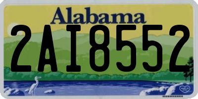 AL license plate 2AI8552