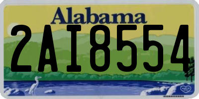 AL license plate 2AI8554