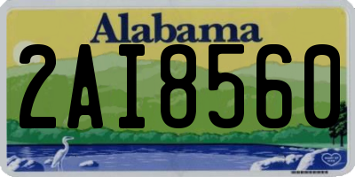 AL license plate 2AI8560