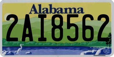 AL license plate 2AI8562