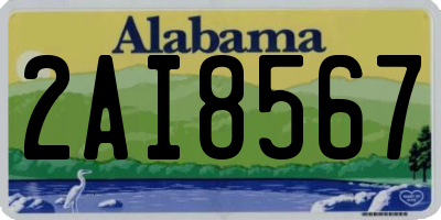 AL license plate 2AI8567