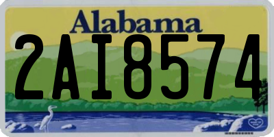 AL license plate 2AI8574