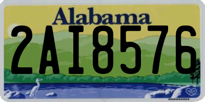 AL license plate 2AI8576