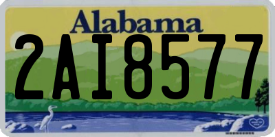 AL license plate 2AI8577