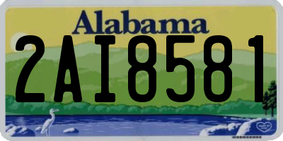 AL license plate 2AI8581