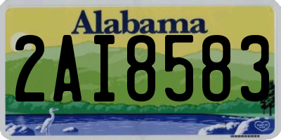 AL license plate 2AI8583