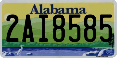 AL license plate 2AI8585