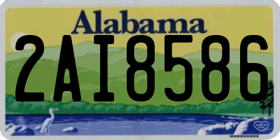 AL license plate 2AI8586