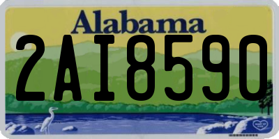 AL license plate 2AI8590