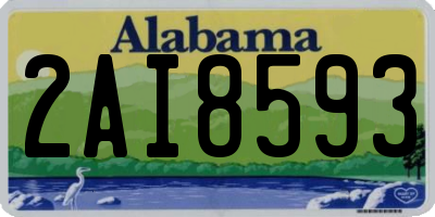 AL license plate 2AI8593