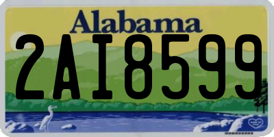 AL license plate 2AI8599