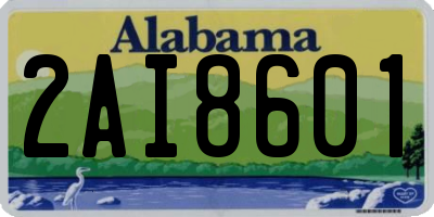 AL license plate 2AI8601
