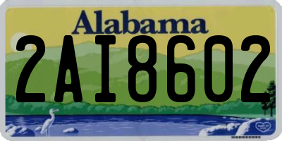 AL license plate 2AI8602