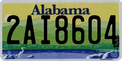 AL license plate 2AI8604