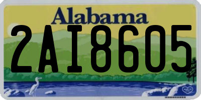AL license plate 2AI8605