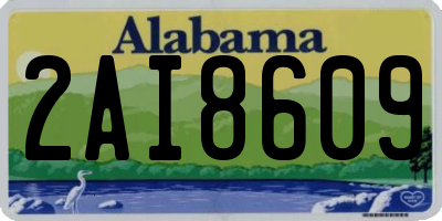 AL license plate 2AI8609