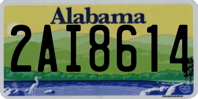AL license plate 2AI8614