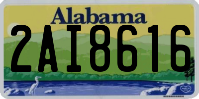 AL license plate 2AI8616