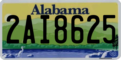AL license plate 2AI8625