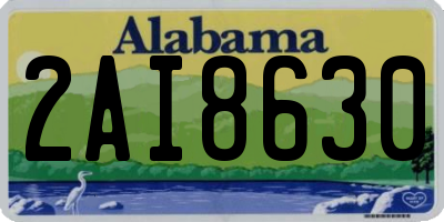 AL license plate 2AI8630