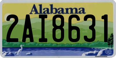 AL license plate 2AI8631