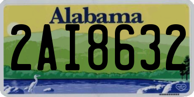 AL license plate 2AI8632