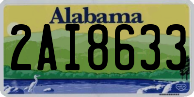 AL license plate 2AI8633
