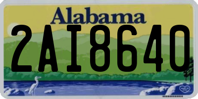 AL license plate 2AI8640