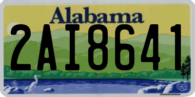 AL license plate 2AI8641