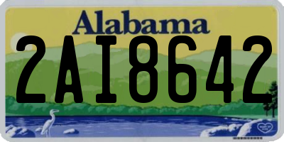 AL license plate 2AI8642