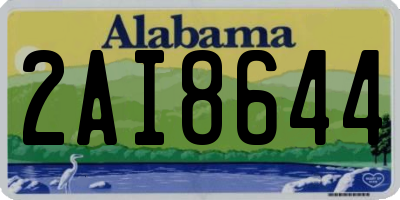 AL license plate 2AI8644