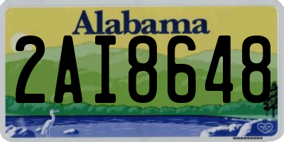 AL license plate 2AI8648