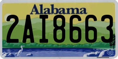 AL license plate 2AI8663