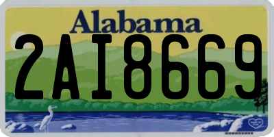 AL license plate 2AI8669
