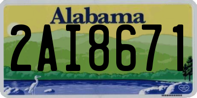 AL license plate 2AI8671