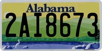 AL license plate 2AI8673