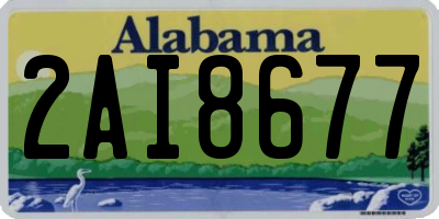 AL license plate 2AI8677