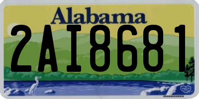 AL license plate 2AI8681