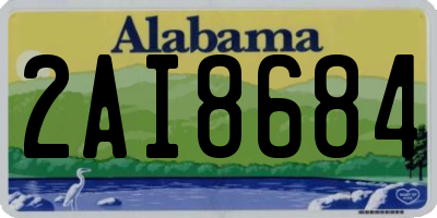 AL license plate 2AI8684