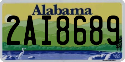 AL license plate 2AI8689