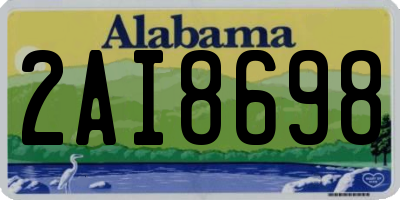 AL license plate 2AI8698