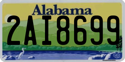 AL license plate 2AI8699