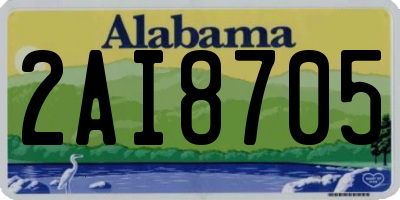 AL license plate 2AI8705