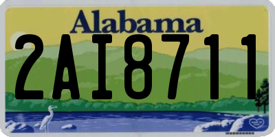 AL license plate 2AI8711