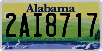 AL license plate 2AI8717