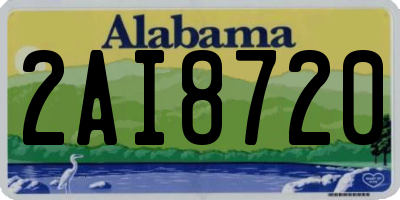 AL license plate 2AI8720