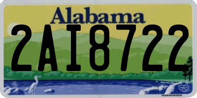 AL license plate 2AI8722