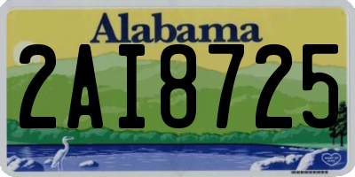 AL license plate 2AI8725