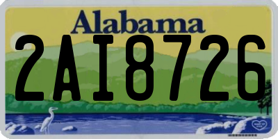 AL license plate 2AI8726