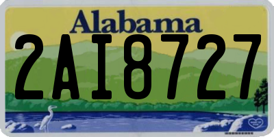 AL license plate 2AI8727